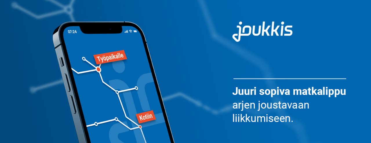 Joukkis - Juuri sopiva matkalippu arjen joustavaan liikkumiseen.